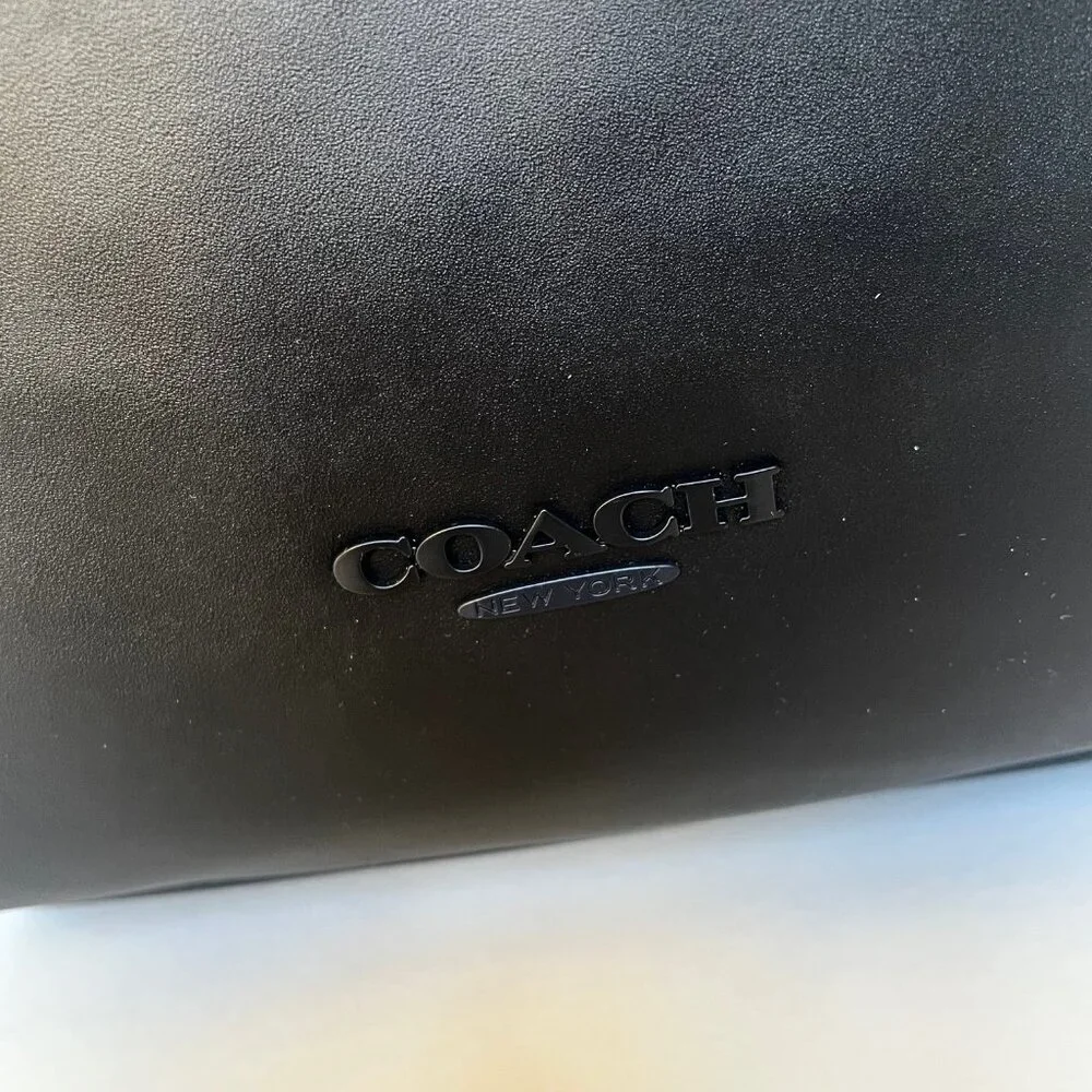 Coach Racer Backpack Large Black Calf Leather Laptop Bag CU112 ORGPKG